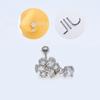 Yiyang Moda Transfronteriza Nuevo Estilo Incrustado Zircón con Forma Especial Colgante de Flor Estilo Pequeño Anillo para la Nariz Uña para la Nariz Joyería para Piercing de Mujer