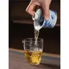 Tigela com Tampa Sancai de Jingdezhen Xícara de Chá Individual de Alta Qualidade Porcelana Azul e Branca Qianli Jiangshan Tigela Doméstica Conjunto de Chá Kung Fu