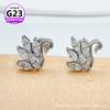 Brinco F136 Cisne Branco Titânio com Zircônia Brinco para Cartilagem da Orelha Liga de Titânio G23 Perfuração Humana Joias de Orelha Cisne Elegante