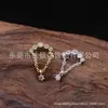 Pendientes de Aleación de Cobre Incrustados con Circonita Pendientes Colgantes de Cadena Pendientes de Alta Gama Pendientes de Joyería para Perforación de Aleación de Titanio G23