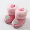 2026 Nuevos Zapatos de Felpa y Piel Botas de Nieve de Invierno para Niñas Zapatos para Bebés Calzado Cálido de Algodón para Exteriores Suela Suave Bebé