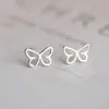 Brincos pequenos de prata 925 esterlina estilo coreano, fofos e únicos para mulheres, simples e criativos, com um design estiloso e versátil, perfeitos para estudantes
