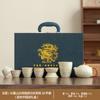 Conjunto completo de caixa de presente de cerâmica avançada conjunto de chá kung fu flor conjunto Ru kiln presentes de negócios atividades empresariais atacado personalizado