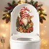 Gnomo Goblin Cervo Sem Rosto de Natal Decoração Adesivo para Tampa de Vaso Sanitário Banheiro Assento de Vaso Sanitário Decoração Adesivo de Atmosfera Festiva