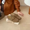 Sandálias plataforma Birkenstock estilo francês para mulheres, nova coleção outono 2026, mules de calçar sem fecho com bico fechado, perfeitas para usar ao ar livre