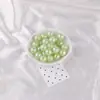 Contas Redondas com Furo Reto Brilhantes Cremosas 16MM Banhadas a UV Material para Acessórios de Joias Feitas à Mão DIY Corrente de Celular