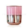 Copo de Vela Curvo Hongyu Personalizado 96110 Copo de Vela Cor Ouro Rosa com Tampa Vidro de Fundo Curvo Garrafa de Vidro