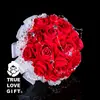 Fornecedor direto de fábrica suprimentos de casamento noiva de flanela Rosa segurando flor flor artificial adereços de fotografia atacado