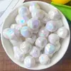 12mm cor sólida banhado AB acrílico fig furo passante contas diy corrente de celular pulseira material de contas feito à mão lote