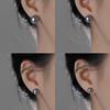 Pendientes de perla gris elegantes retro de plata esterlina S999 para mujer, joyería de oreja redonda con temperamento de alta gama francesa, venta al por mayor
