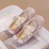 Zapatos de Princesa para Niñas, Zapatos de Cristal Rosa Luminoso para Niños, Zapatos de Suela Suave para Primavera y Verano para Niñas Pequeñas, Adecuados para Vestidos y Actuaciones