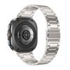Correa de acero inoxidable con tres cuentas para Samsung Galaxy Watch de 47 mm con hebilla plegable de metal.