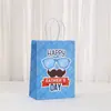 Centro Comercial Evento Día del Padre Bolsa de Regalo de Papel Kraft Fiesta Bolsa de Regalo para Fiesta Bolsa de Empaque Universal Venta al por Mayor