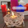 Porta Lámpara de Mantequilla Candelabro Portalamparas de Vidrio de Cristal Soporte para Lámpara Porta Lámparas con Forma de Porta Lámpara de Mantequilla de 4 Horas