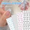 [gato kt] gato engraçado de desenho animado preto e branco com adesivo ultra-fino para unhas HelloKitty atacado