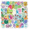 50 adesivos de grafite de monstro de desenho animado decorativos para laptop, motocicleta, bagagem, adesivos removíveis à prova d'água