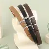 Cinturón de Hebilla de Pin de Estilo Minimalista de Alta Gama, Estilo Ins para Mujer, Cinturón de Cuero Casual Hecho de Piel de Vaca de Capa Superior, Adecuado para Jeans y Pantalones de Vestir