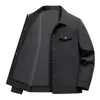 Ropa de trabajo exterior para hombre de alta calidad, cuello mao, chaqueta estilo business, nueva colección otoño/invierno, cortavientos, forrada de polar, prenda superior cálida, en stock