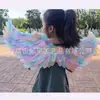 Bestseller transfronterizo: Alas de ángel de colores macarrón de alta apariencia para adultos y niños, alas de plumas para disfraces y accesorios de escenario