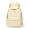 Mochila simples de cor sólida, grande capacidade, leve, adequada para o dia a dia, estudantes e viagens, uma mochila estilosa e leve para caminhadas