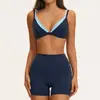 Sutiã Triângulo Sem Costura Transfronteiriço Outono Estilo Fino Sem Fio Conjunto Esportivo Costas Bonitas Alças Finas Conjunto Fitness 6116