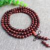 Pulsera de sándalo rojo lobular africano de madera maciza natural 2.0 cuentas de sándalo rojo sangre de Zambia 108 joya de mano para pareja de hombres y mujeres