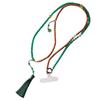 Sandalia de Borla Zen Ágata Verde Madera de Sándalo Cuentas Nuevo Estilo Chino Estilo Nacional Cadena Cruzada Cadena para Teléfono Móvil Correa Accesorios Antiguos para Mujeres