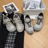 Tênis esportivo casual feminino respirável de malha com sola grossa, outono, sola macia, novo estilo montanha, moda 2026, tênis de treinamento alemão
