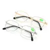 Gafas para presbicia al por mayor Vidrio HD Gafas de lectura Montura completa de metal Venta de fábrica Puesto callejero Espejo para anciano