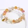 Pulseira Duobao de Cristal Design Original Cristal de Cabelo Amarelo Asai Branco Asai Pulseira Cristal Branco Presente para Menina