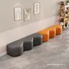 Sofá de Recepción de Área de Descanso, Sofá Pequeño Creativo Largo y Ondulado, Área de Espera de Tienda Sencilla, Banco Sofá de Institución de Formación