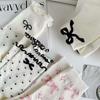Calcetines Blancos Coreanos de Verano Delgados con Lazo para Mujer Calcetines Media Caña Calcetines Slouch de Encaje Lindo y Moderno Calcetines Largos para Mujer