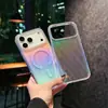 Funda Adecuada para Teléfono Móvil Apple 18Pro con Color Gradiente Chapado en Color Funda Magnética con Brillo Iphone17Promax 16Pro