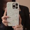 Injeção de óleo adequada para Apple 15promax padrão simples de casca nó de pérola tridimensional iphone13 personalidade criativa telefone celular