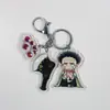 Demon Slayer Rengoku Tanjiro Nezuko Zenitsu Colgante para Mochila con Llavero de Hoja Nichirin