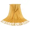 Bufanda turbante de hilo de oro transfronterizo con borlas para primavera y otoño, bufanda gruesa, bufanda, bufanda, venta al por mayor, puede ser una generación de cabello