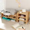 Suporte para impressora, copiadora de mesa ajustável em altura, caixa de suporte elevada para armazenamento e organização de documentos de escritório, papel A4