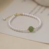 Pulsera de Perlas Zhengyuan Shijia para Mujer Colgante de Jade Hetian Diseño Nicho Cadena de Pulsera de Lujo Ligero Accesorios de Mano de Moda 2024