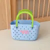 Cubo con mango de bloqueo de color dopamina, cubo redondo de plástico para uso en dormitorio de estudiante, juego de cestas de lavabo duraderas para el hogar