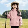 Chaqueta cortavientos para niños, unisex, nuevo estilo 2026, con forro polar desmontable tres en uno, impermeable y engrosada
