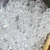 Contas Triangulares 3D com Furo Central 3/4/6mm Vidro Cristal Contas Soltas Galvanizadas Acessórios de Cabelo Pulseira Acessórios de Vestuário Miçangas