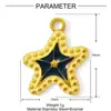 Pingente de Colar Fofo de Esquilo Pingando Óleo, Pombo, Água-viva, Aço Titânio DIY, Pingente de Joia Feminina Estrela-do-mar, Coral, Aço Inoxidável