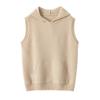 Otoño e Invierno Nuevo Suéter de Cachemira Ligera para Mujer Suelto con Capucha Chaleco sin Mangas Casual Cálido Suéter Jersey para Mujer Camiseta Interior