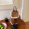Nova mochila doce de bolinhas estilo coreano para mulheres, design de nicho, bolsa escolar versátil, moderna e fofa com renda