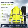 Conjunto de Impermeable Reflectante y Pantalones de Lluvia Ropa de Seguridad Vial Estilo Separado Hombres Mujeres Motocicleta Cuerpo Completo A Prueba de Tormentas Modelo de Adquisición