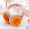 Orelheiras de frutas ajustáveis para mulheres e crianças, outono e inverno, aquecedoras, orelheiras de pelúcia de desenho animado, atacado