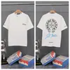 Transfronterizo. Diseño de Marca de Moda 26Ss Estampado de Letras de Herradura. Camisas Casuales de Manga Corta de Moda para Hombres, Mujeres y Parejas