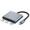 Extensor 8 en 1 Tipo-C a HDMI tarjeta de red convertidor tipo-C hub USB multifuncional estación de acoplamiento