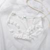 Bragas Sexys de Talla Grande para Chicas, Estilo Mascarilla Fina, Tejido de Seda de Hielo con Sensación de Piel, Refuerzo 100% Algodón, Ropa Interior Sin Costuras con Lazo, Verano, Cintura Media, Venta al por Mayor