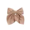 Moda Transfronteriza Europea y Americana Simple Color Sólido Pasador de Pelo con Lazo Pinza de Pato Dulce Linda Francesa Accesorio para el Cabello Venta al por Mayor